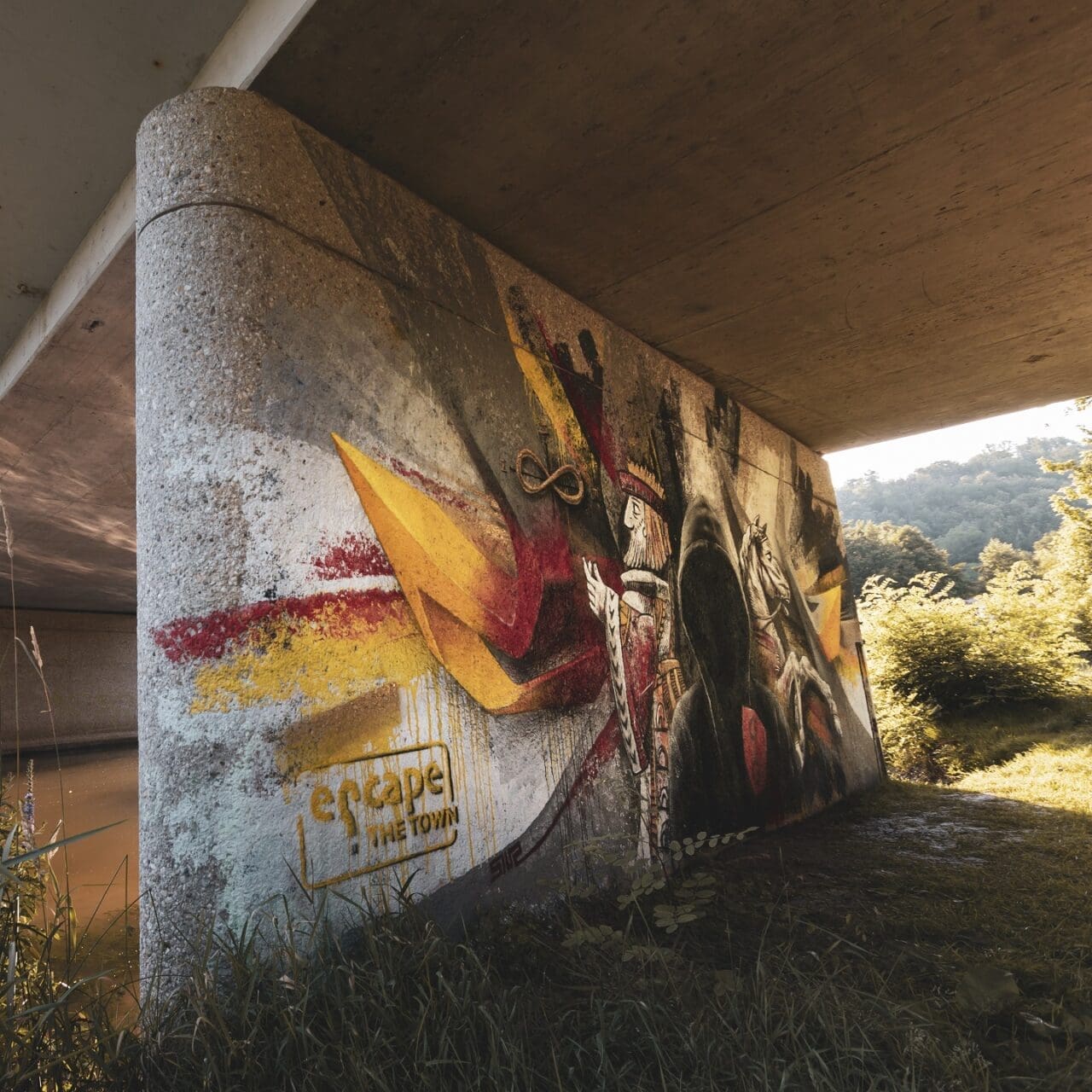 Escape The Town, Spiel mit Wandbild-Rätsel