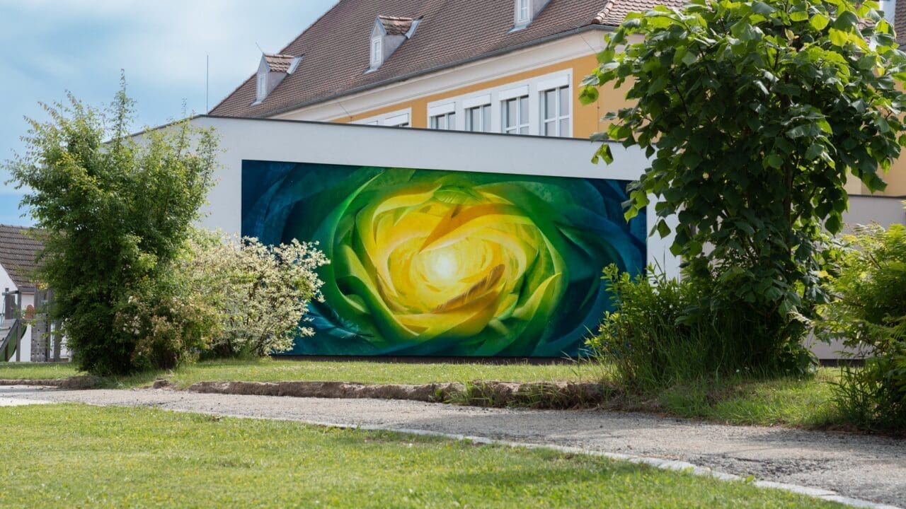 Wandkunst für Hauptplatz Langau