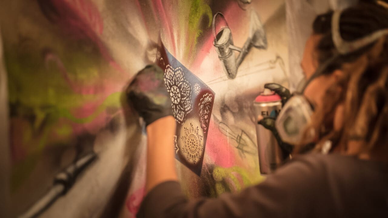 Artist at work