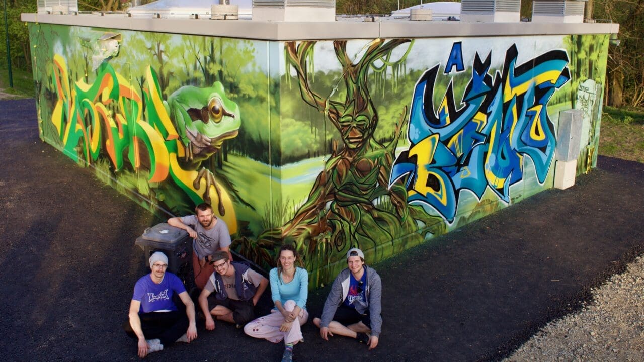Graffiti in der Au