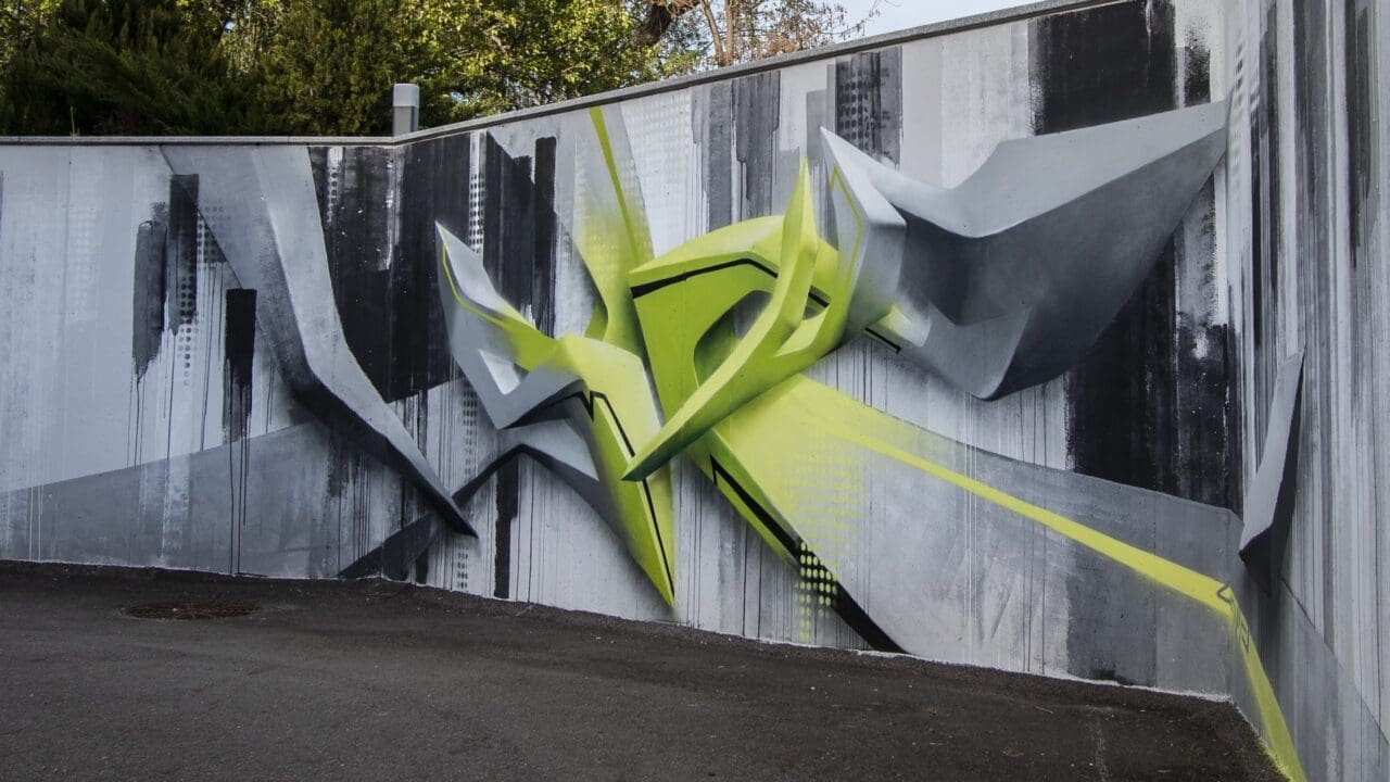 3D Graffiti Streetart Hochwasserschutz