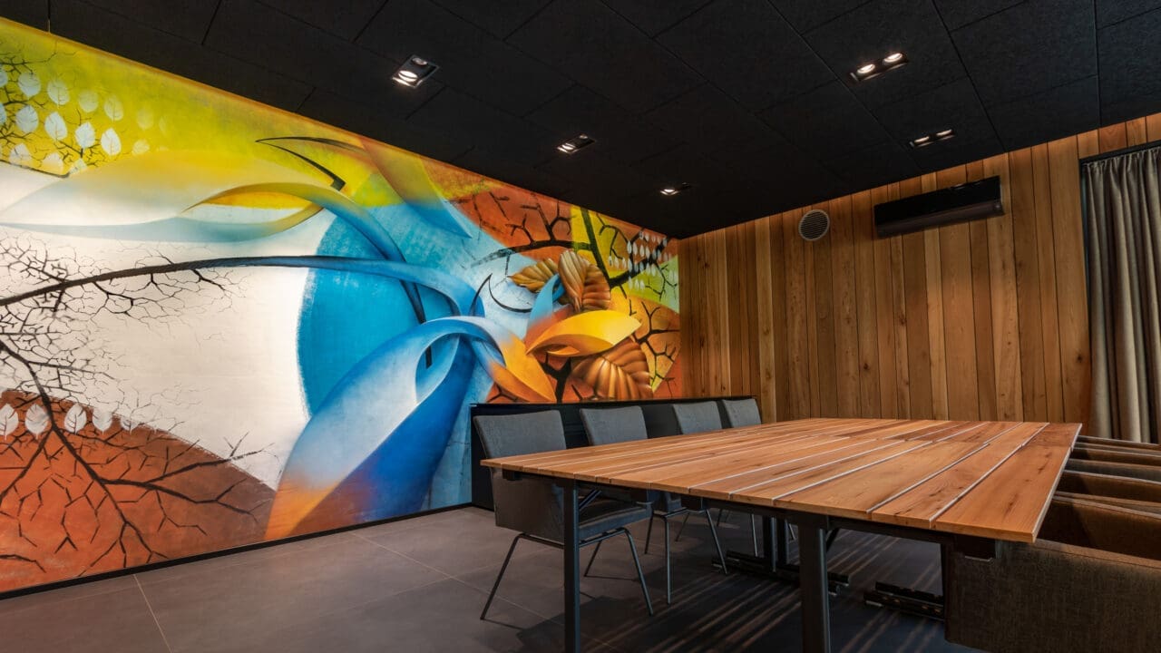 Lengbachhof Graffiti Seminarraum Interieur Design