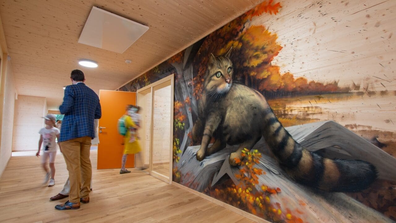 Wandkunstwerke Wildkatzencamp Nationalpark Thayatal