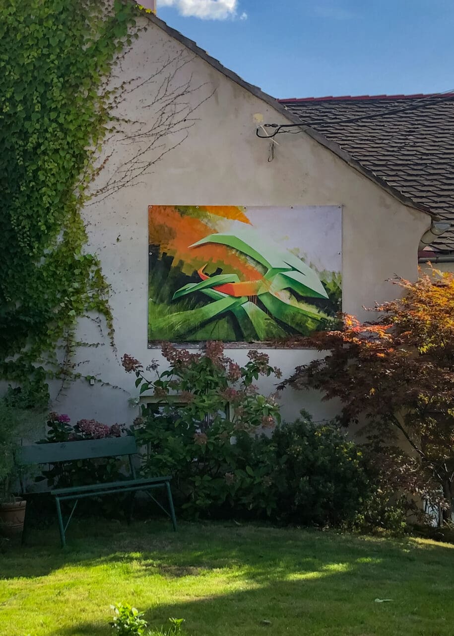 Outdoor Kunstwerk für Hauswand Print