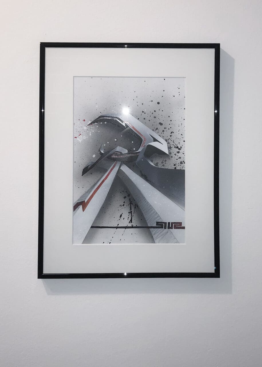 Outdoor Kunstwerk für Hauswand Skizze