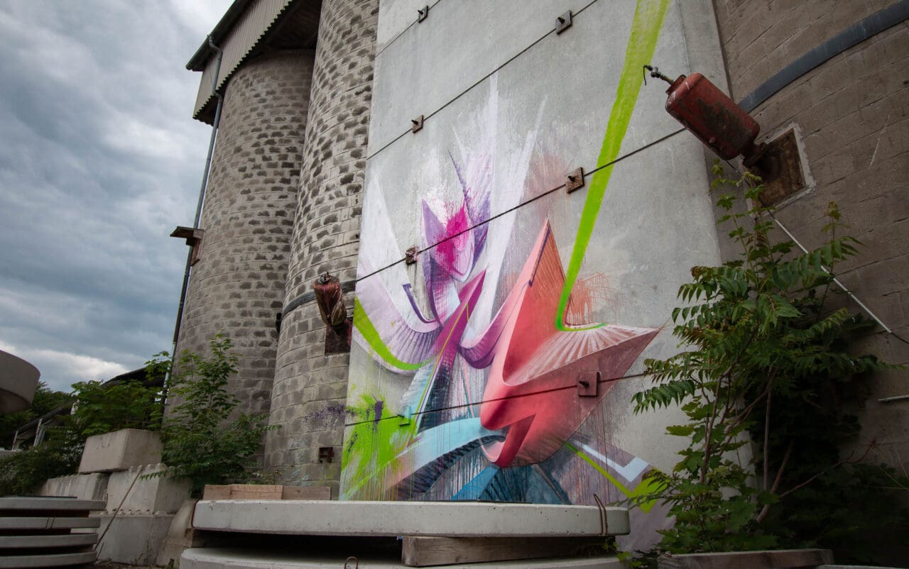 Graffiti auf Silo