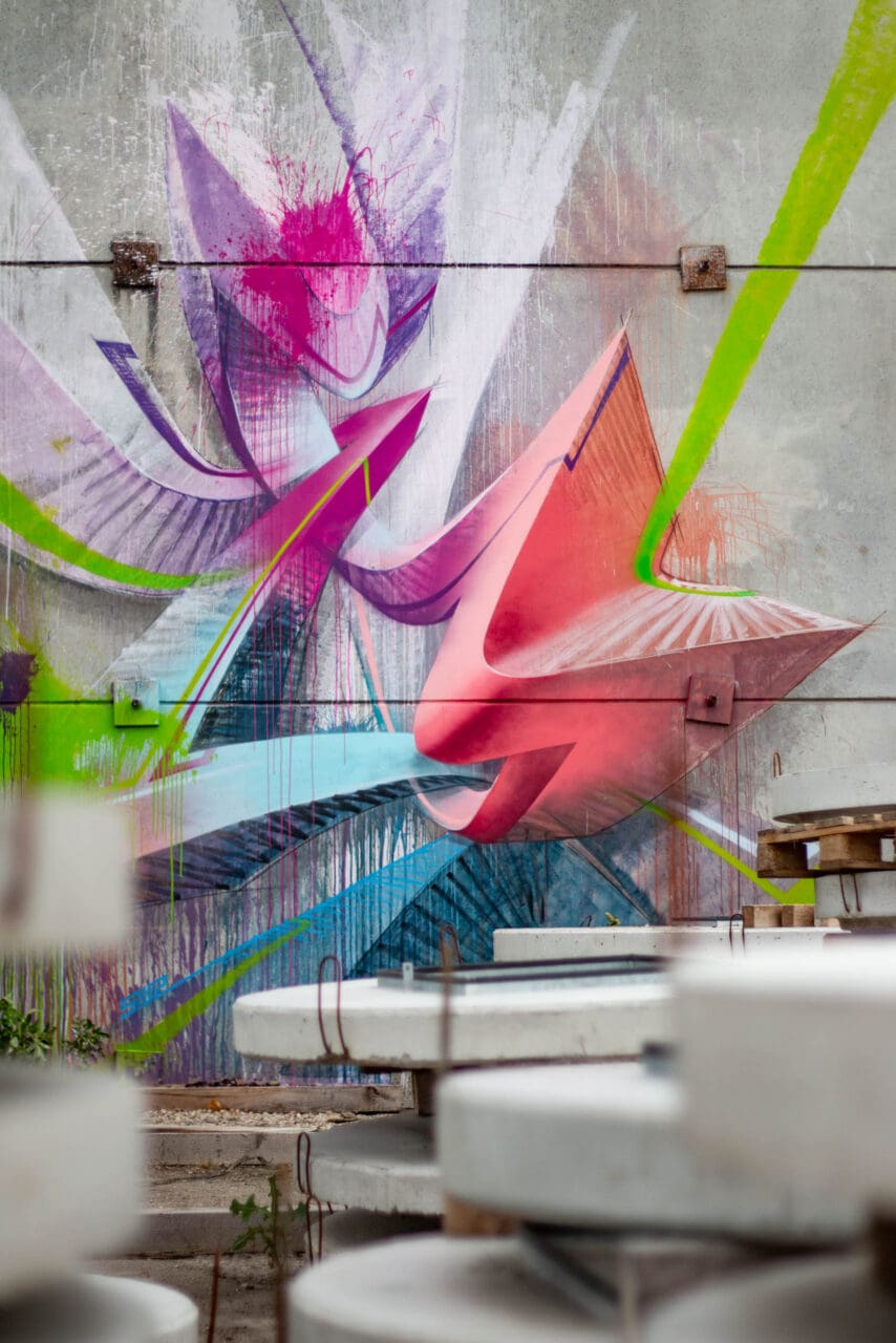Graffiti auf Silo
