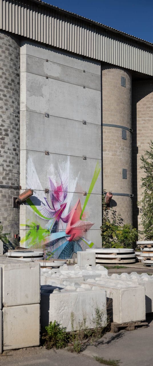 Graffiti auf Silo