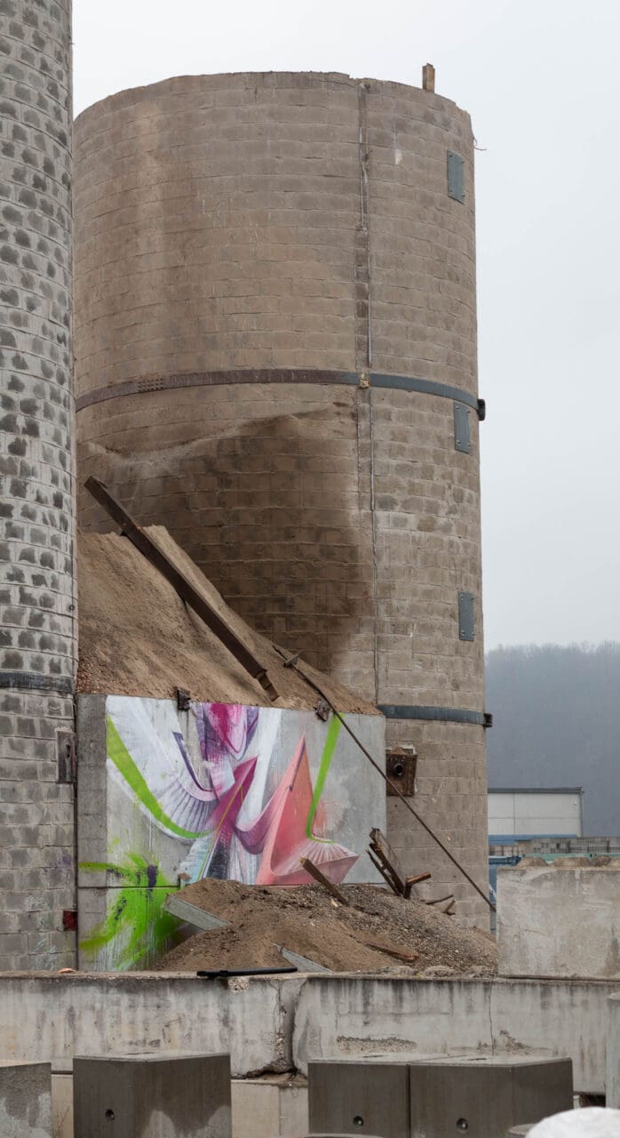 Graffiti auf Silo