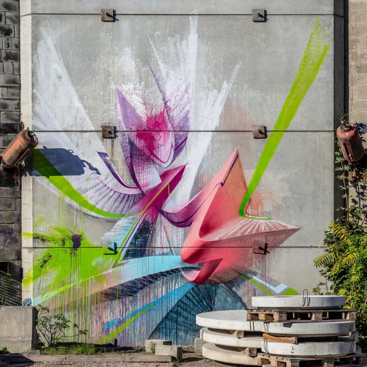 Graffiti auf Silo print-1
