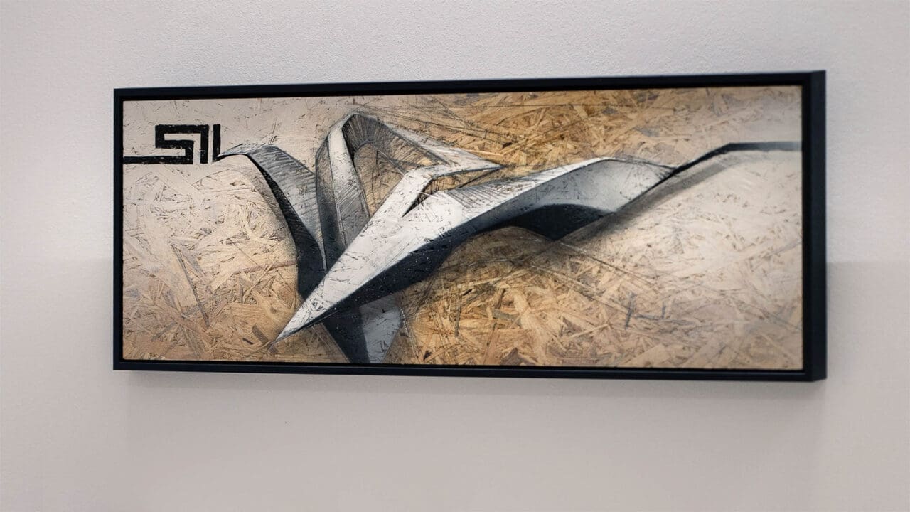 Graffiti auf OSB Platte