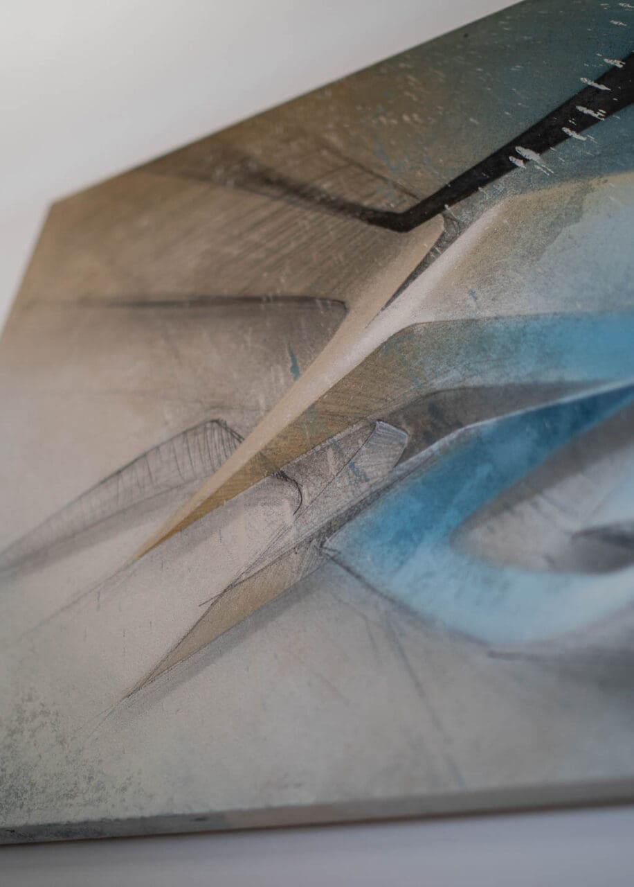 Möve 3D Graffiti auf Keilrahmen