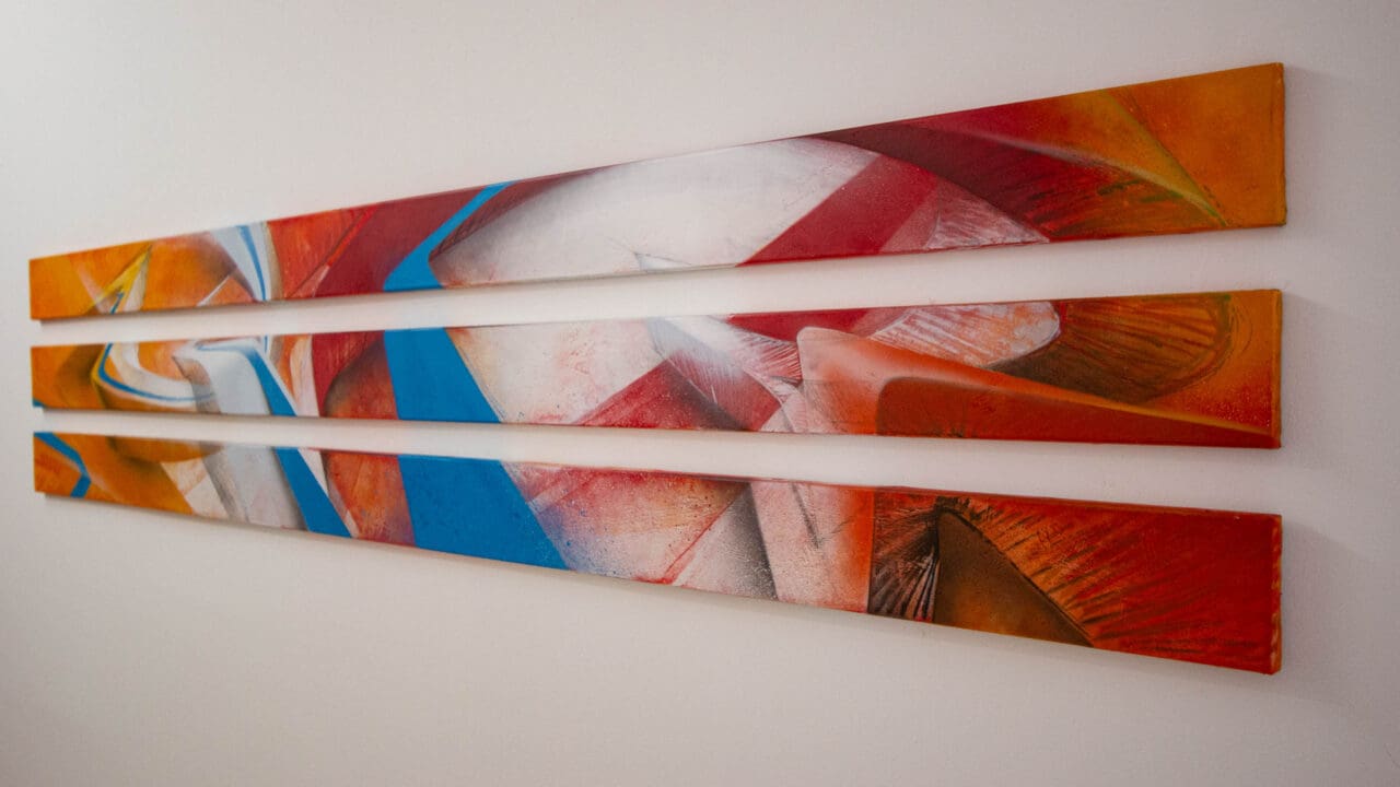 3DGraffiti auf 3 Keilrahmen