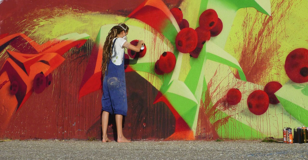 Ribisl Graffitiartist at work