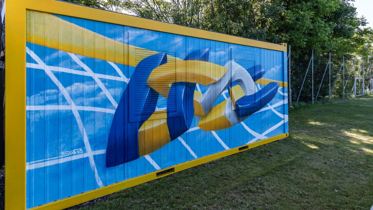 Container mit USC Graffiti