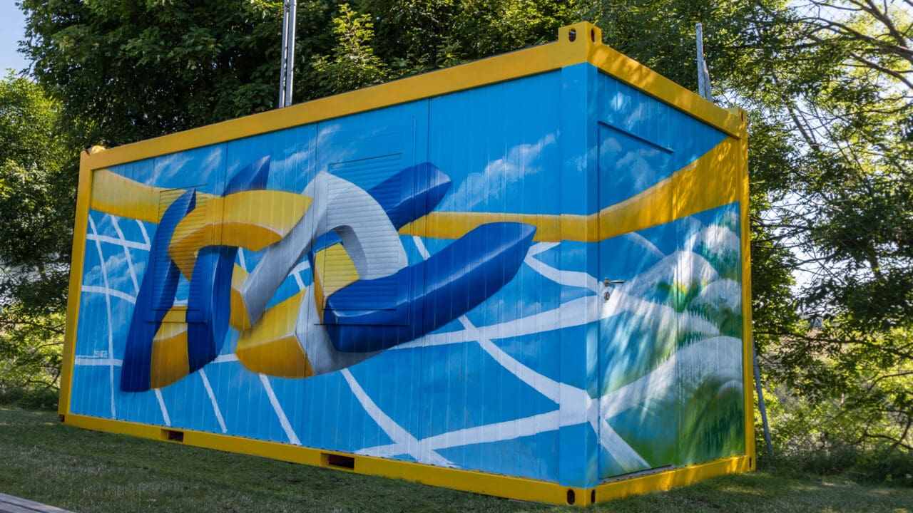 Graffiti container sportclub