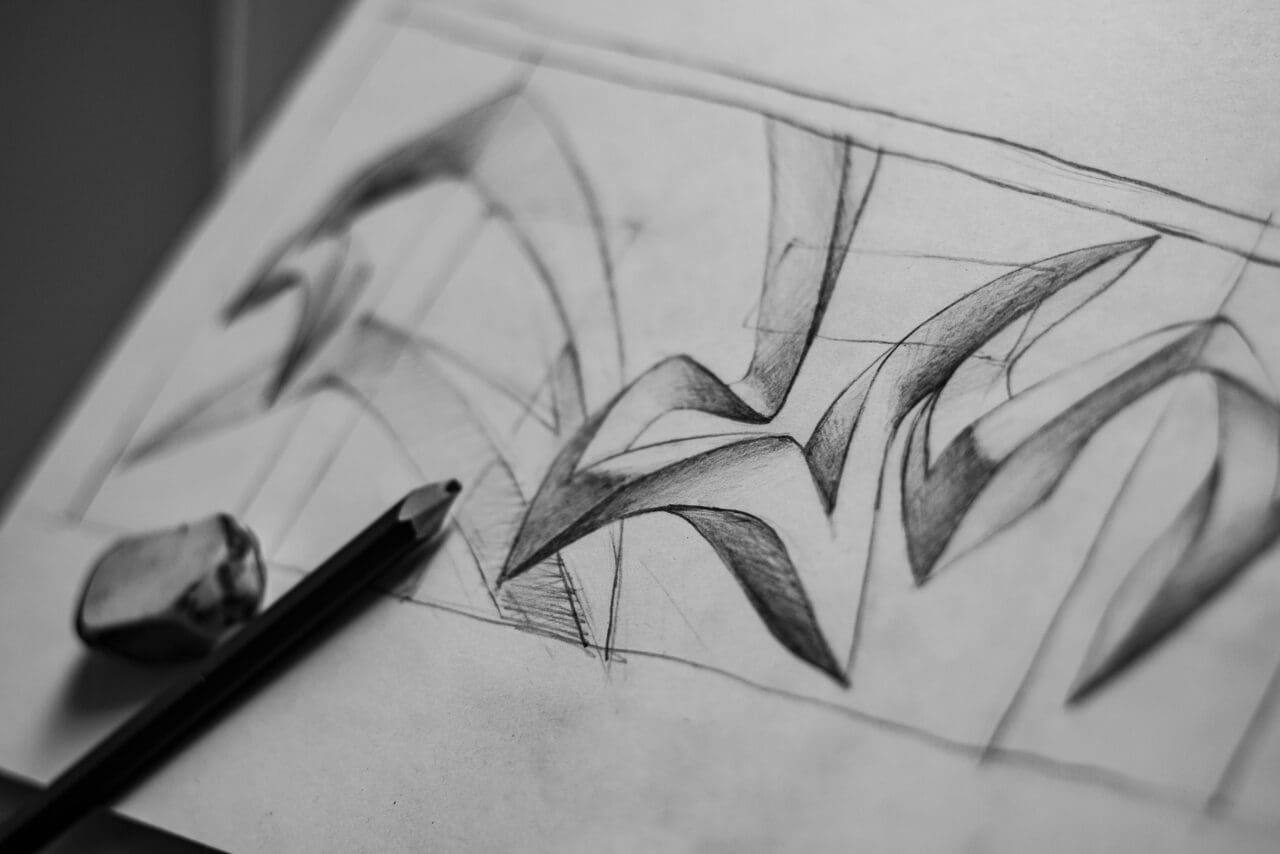 Skizze mit Bleistift