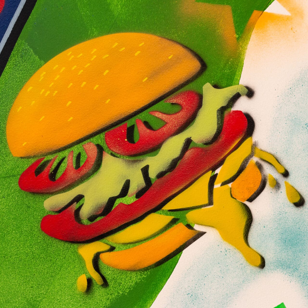 Streetart Burger Stencil