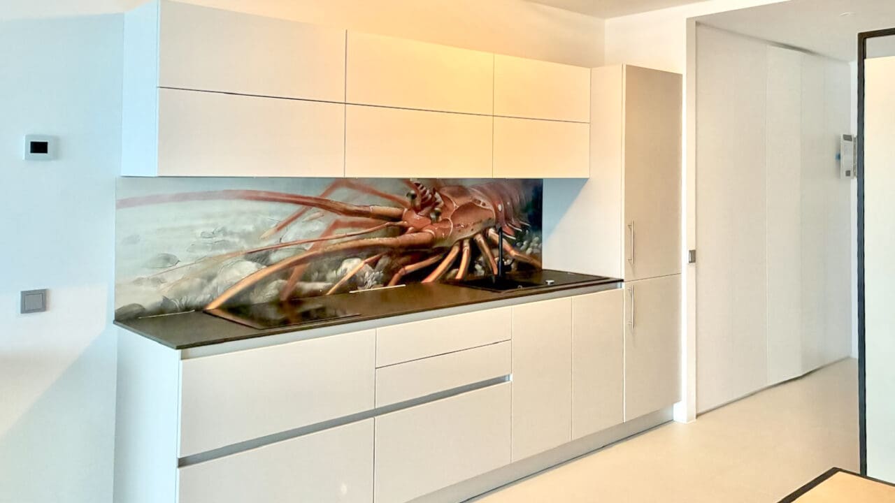 Küchenrückwand Design mit Languste