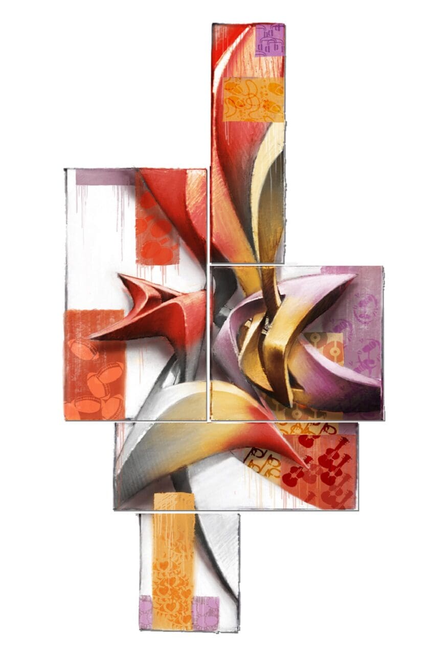 Kunstwerk Stiegenhaus Mehrzweckhalle