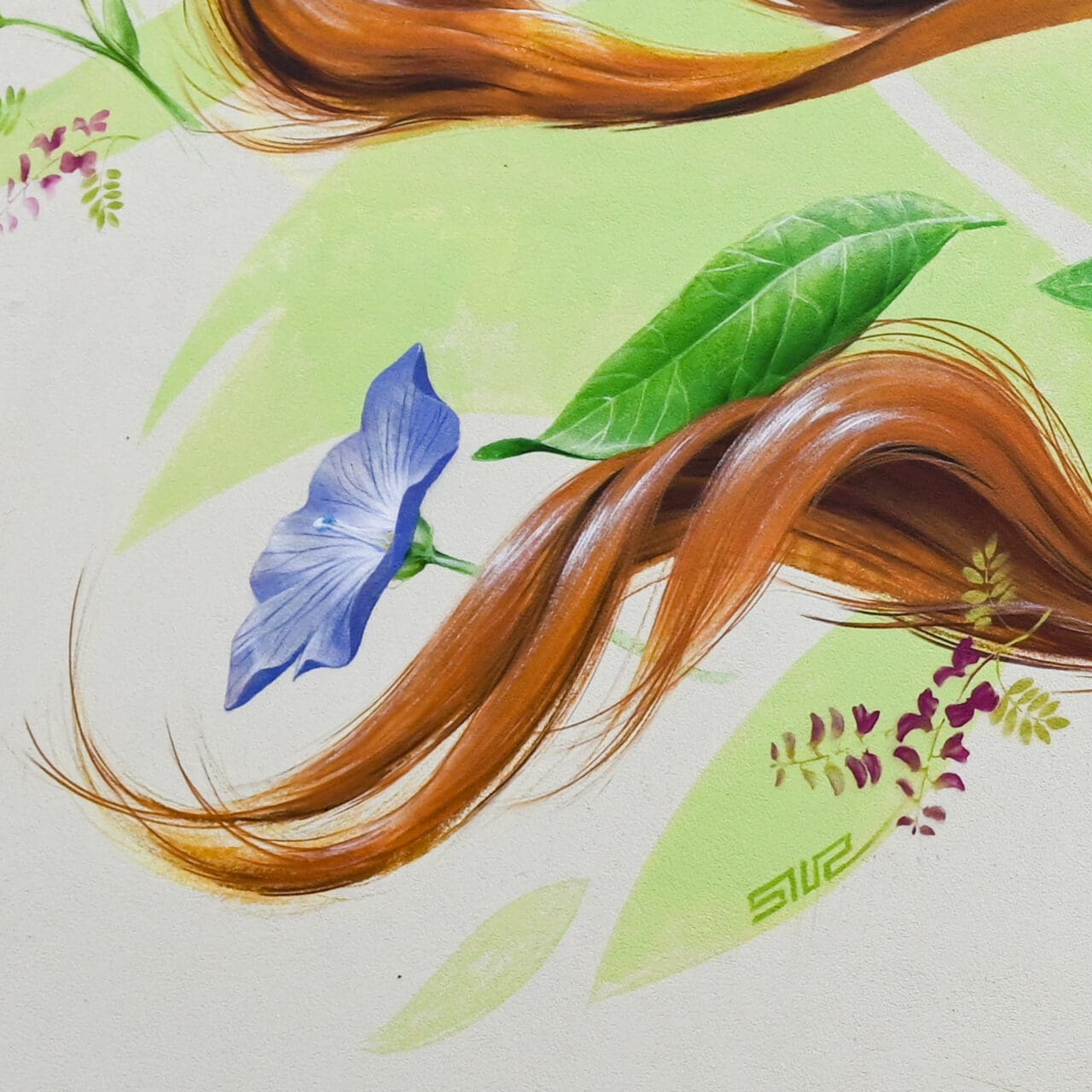 Detail Henna, Indigo Weinviertel Kunstwerk