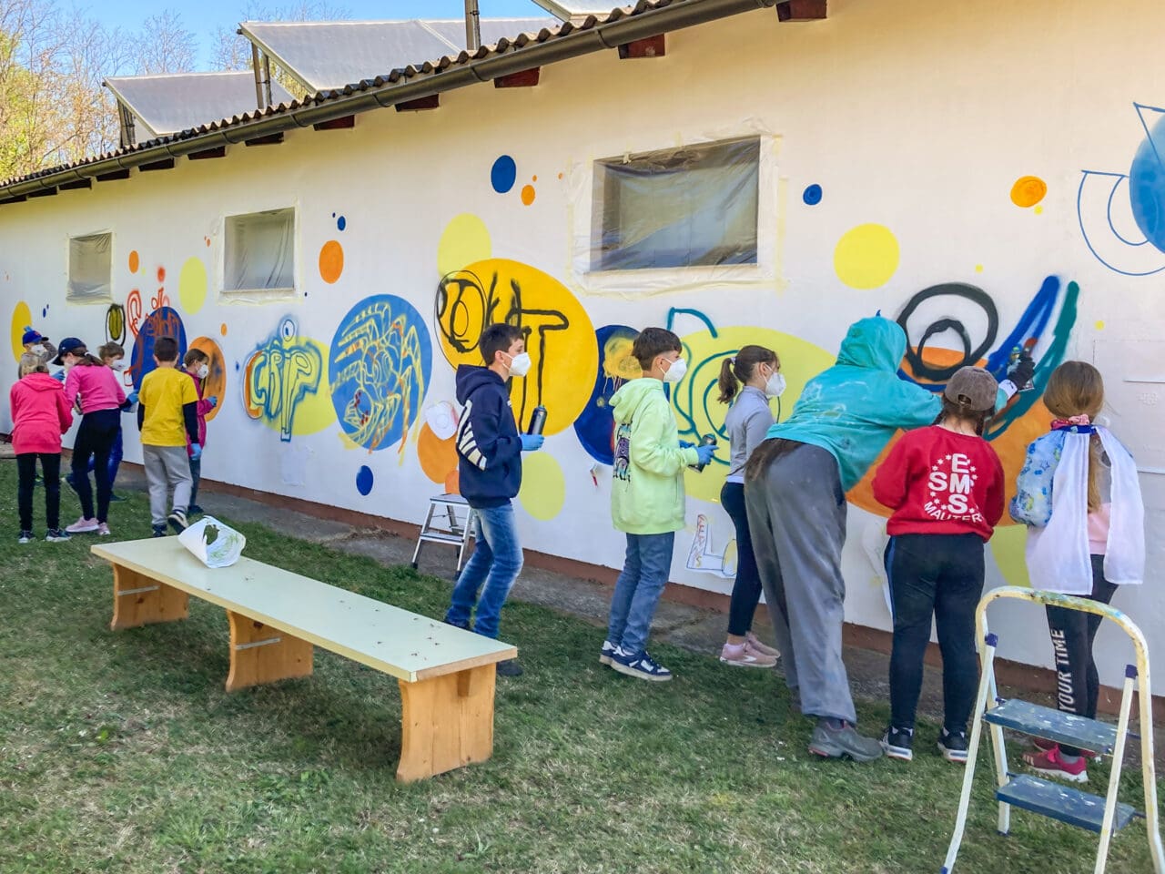 Graffiti Workshop mit Schulklasse