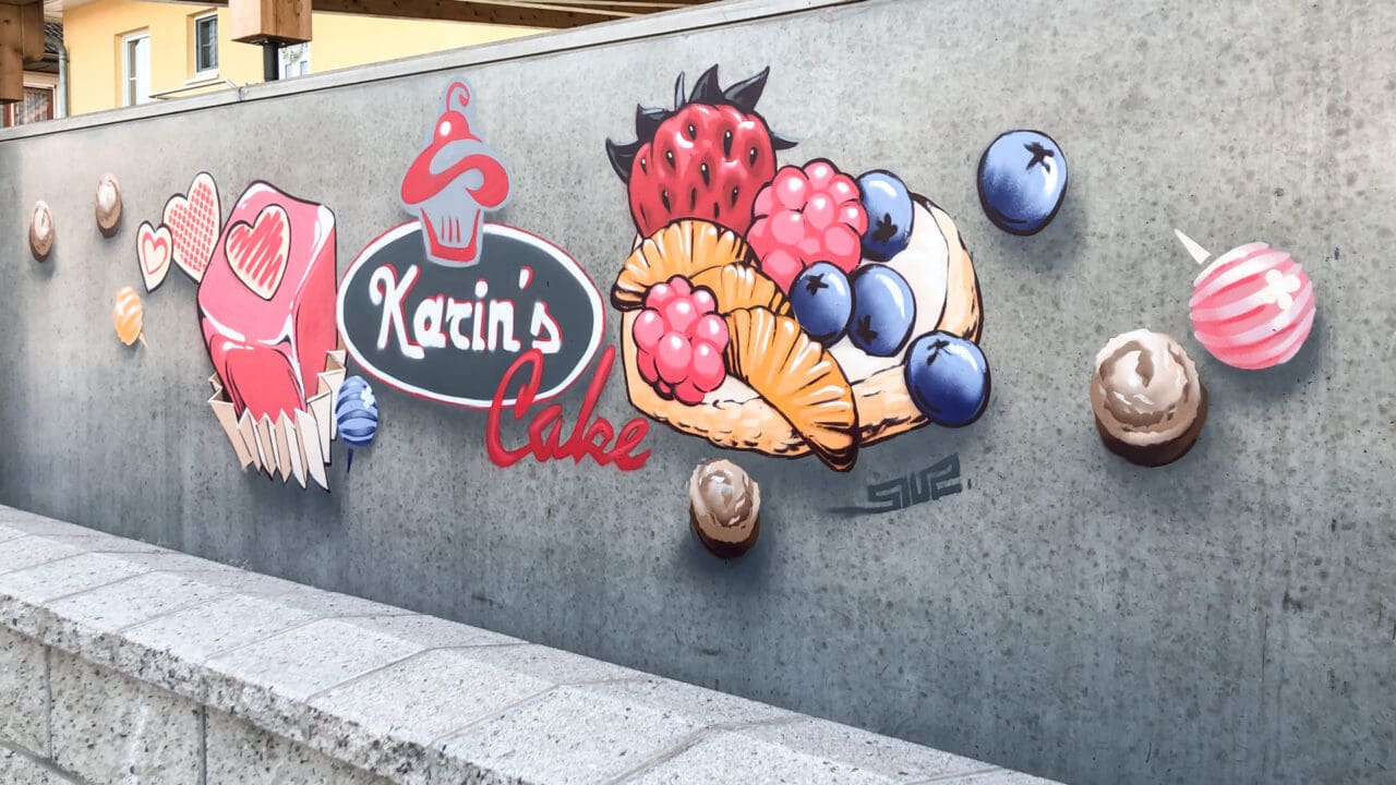 Wandbild mit Bäckerei Logo