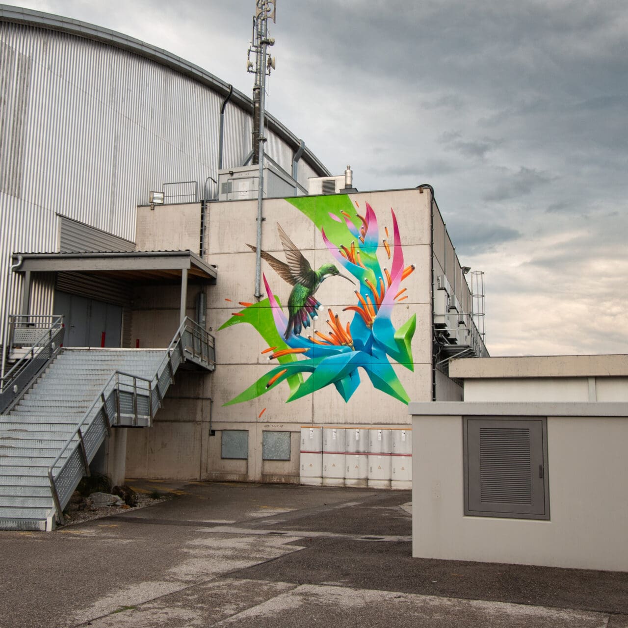 Wandkunstwerk mit Kolibri