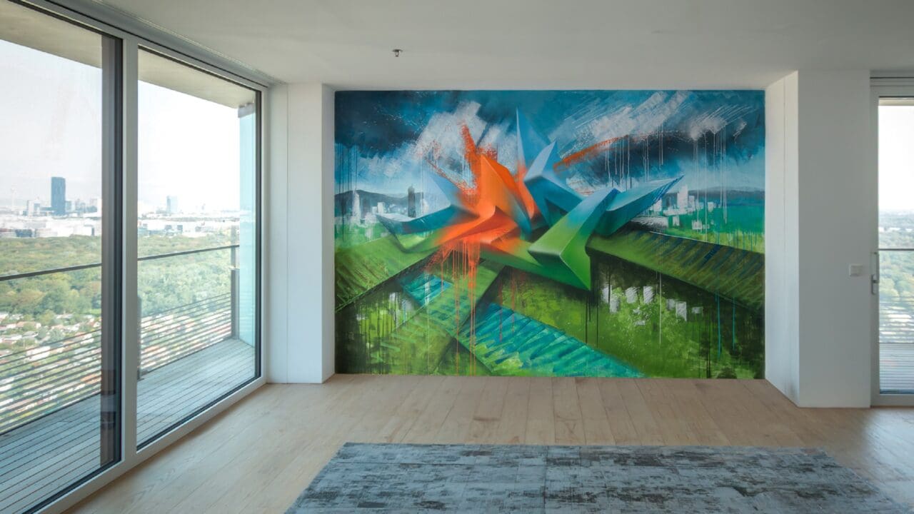 Wandkunst Stadtwohnung Aussicht