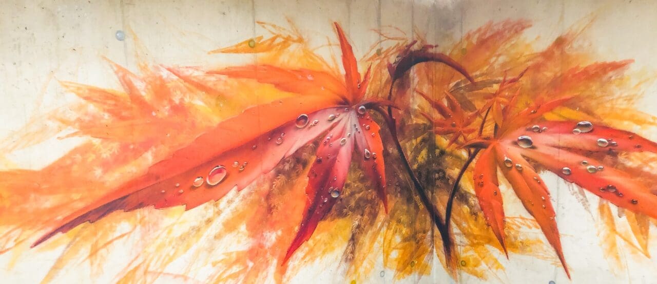 Herbstlaub Ahorn Wandbild