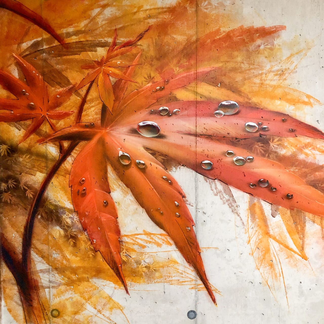 Herbstlaub Wandbild