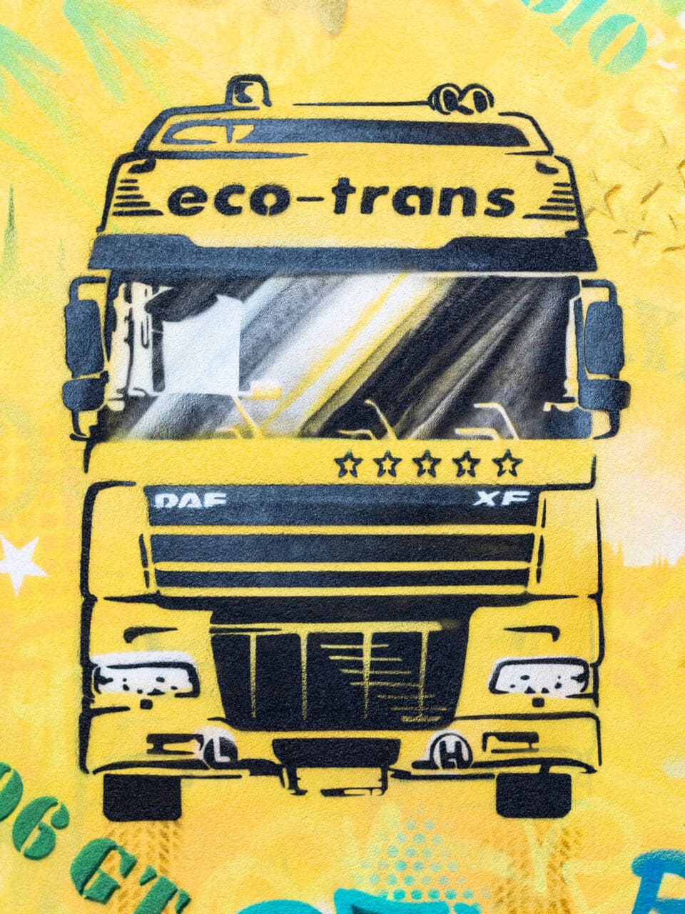 Streetart LKW  Schablone front