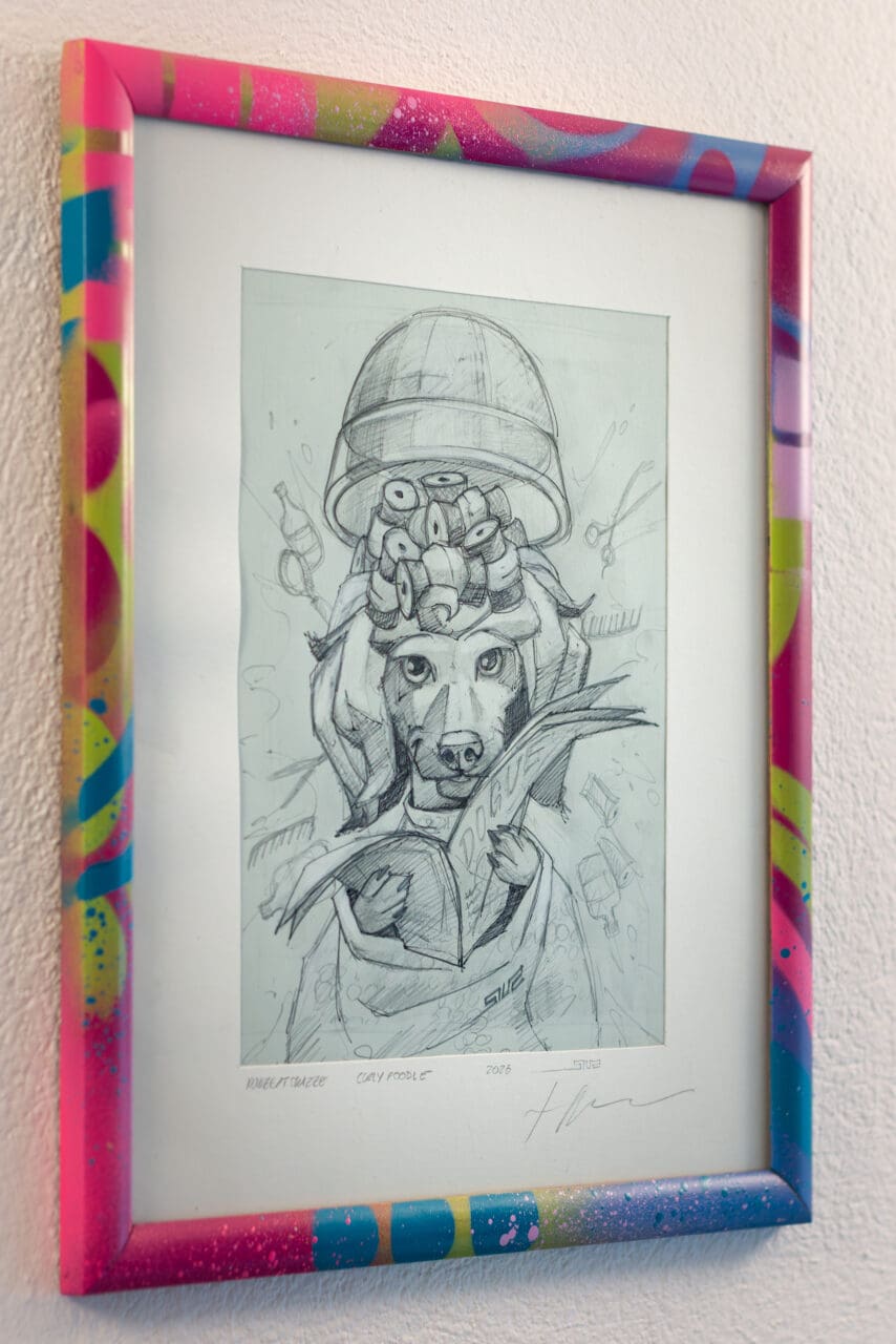 hundefriseur wandbild entwurf